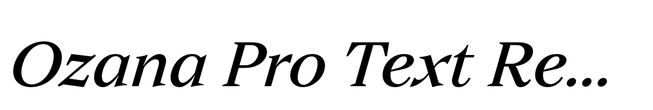 Ozana Pro Text Regular italic